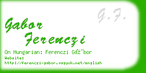 gabor ferenczi business card